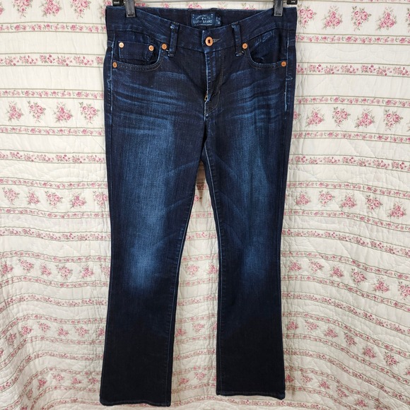 Lucky Brand Sweet Boot Jeans Womens 2/26 Dark Wash Denim - Picture 1 of 9